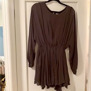 LoveShackFancy Charcoal Noelle Dress